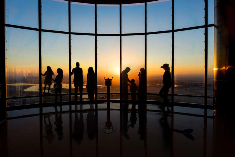 Amanhecer no 124º andar do Burj Khalifa