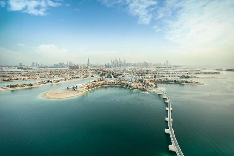 Vistas de Dubai de dentro do balão